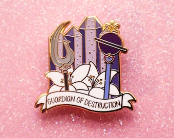Guardian of Destruction | Crystal Scout Series | Saturn Amethyst Hard Enamel Pin
