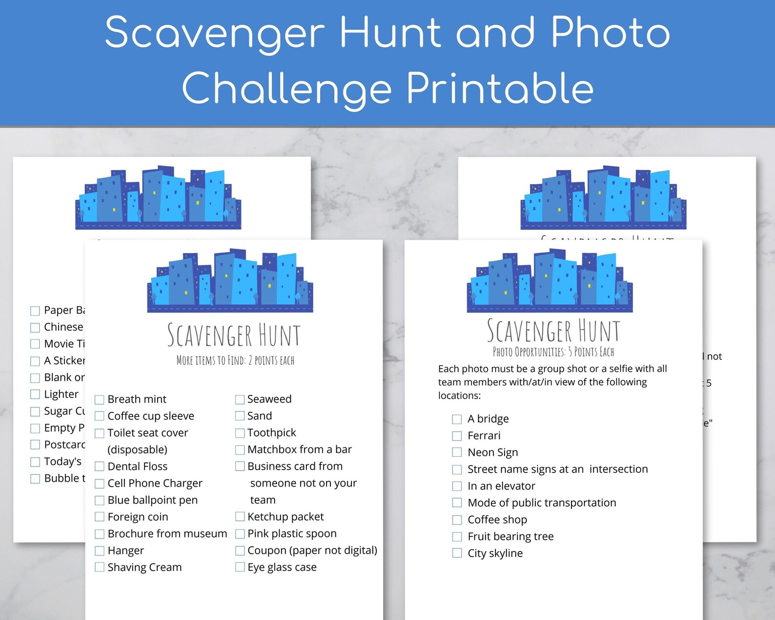 Any Location Scavenger Hunt Photo Destinations Team Etsy