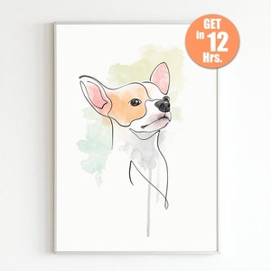 Disegno personalizzato di animali domestici, ritratto personalizzato di mamma cane, regalo per mamma cane, disegno di contorno di animali domestici, tatuaggio personalizzato, schizzo di animali domestici da foto, file digitale