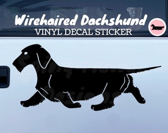 Dachshund (Wirehaired) Dog Vinyl Decal / Bumper Sticker
