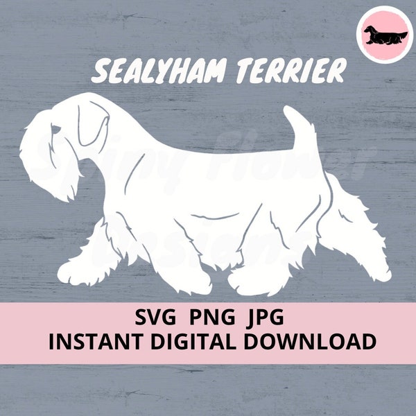 Sealyham Terrier Dog Gaiting Digital Download SVG JPG PNG Clipart