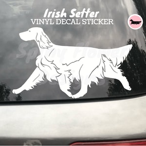 Irish Setter Dog Vinyl Decal / Bumper Sticker