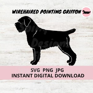 Wirehaired Pointing Griffon Korthals Griffon Dog Digital Download SVG