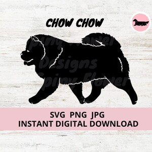 Chow Chow Dog Gaiting Digital Download SVG JPG PNG Clipart