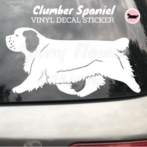 Clumber Spaniel Dog Vinyl Decal / Bumper Sticker