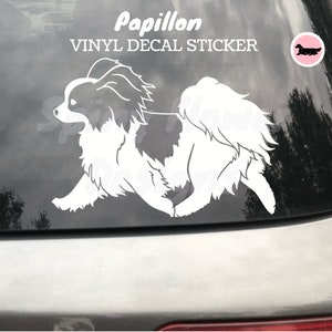 Papillon Dog Vinyl Decal / Bumper Sticker