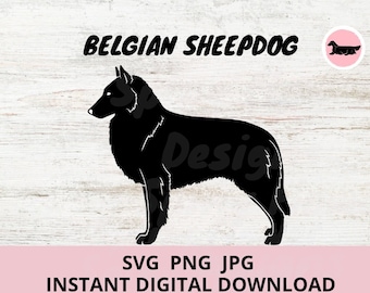 Belgische herdershond Tervuren hond digitale download SVG JPG PNG clipart