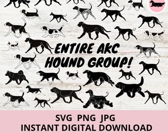 AKC Hound Group Gaiting SVG Bundle (Digital Download)