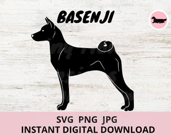 Basenji Dog Digital Download SVG JPG PNG