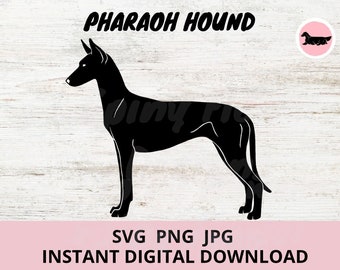 Pharaoh Hound Dog Digital Download SVG JPG PNG Clipart
