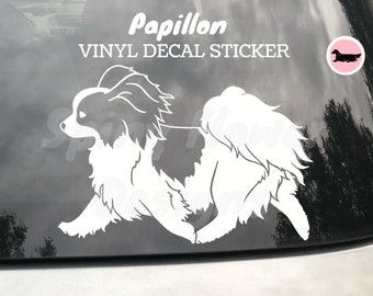 Papillon Dog Vinyl Decal / Bumper Sticker