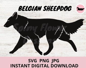 Belgian Sheepdog Dog Gaiting Digital Download SVG JPG PNG Clipart