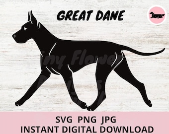 Great Dane Dog Gaiting Digital Download SVG JPG PNG clipart
