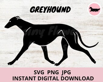 Greyhound Dog Gaiting Digital Download SVG JPG PNG clipart