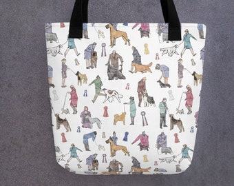 At the Dog Show! pattern Tote bag