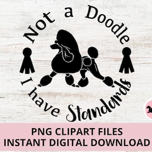 No es un garabato, tengo un perro caniche estándar que camina, descarga digital PNG Clipart
