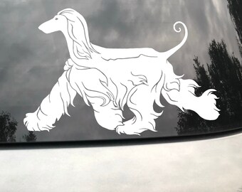 window With clear transfer film Choose colour Buy 3 Get 1 FREE Afghan Hound Vinyl Stickers Sheets Mobile laptop mug