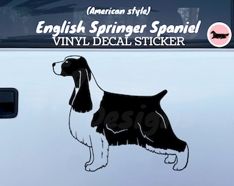 English Springer Spaniel American Style Dog Vinyl Decal / Bumper Sticker