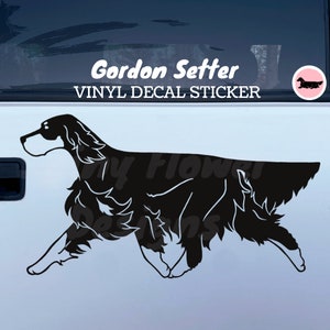 Gordon Setter Dog Vinyl Decal / Bumper Sticker