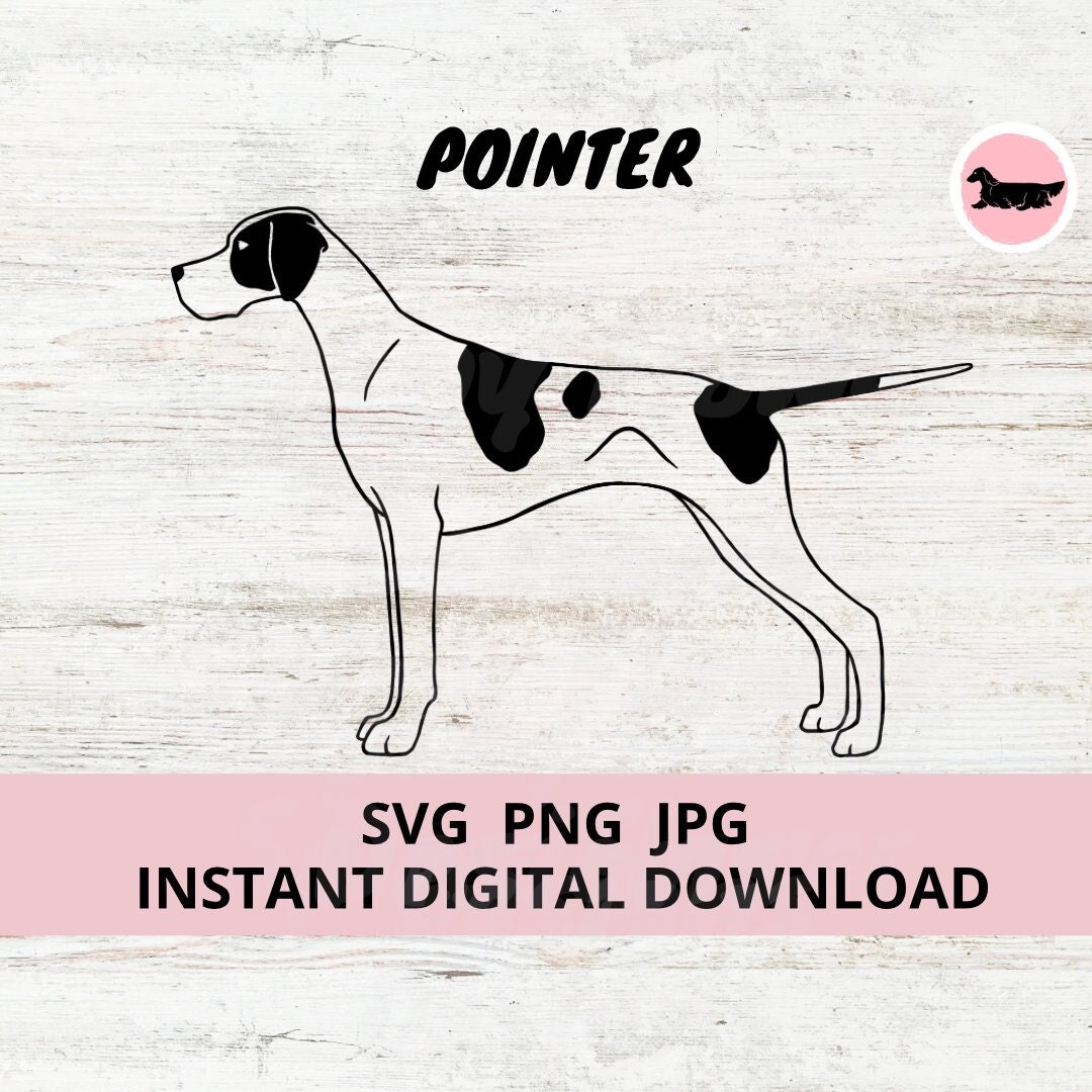 Pointer Dog Digital Download SVG JPG PNG Clipart - Etsy
