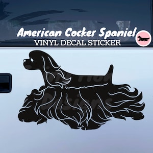 American Cocker Spaniel Dog Vinyl Decal / Bumper Sticker