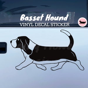 Basset Hound Dog Vinyl Decal / Bumper Sticker gift