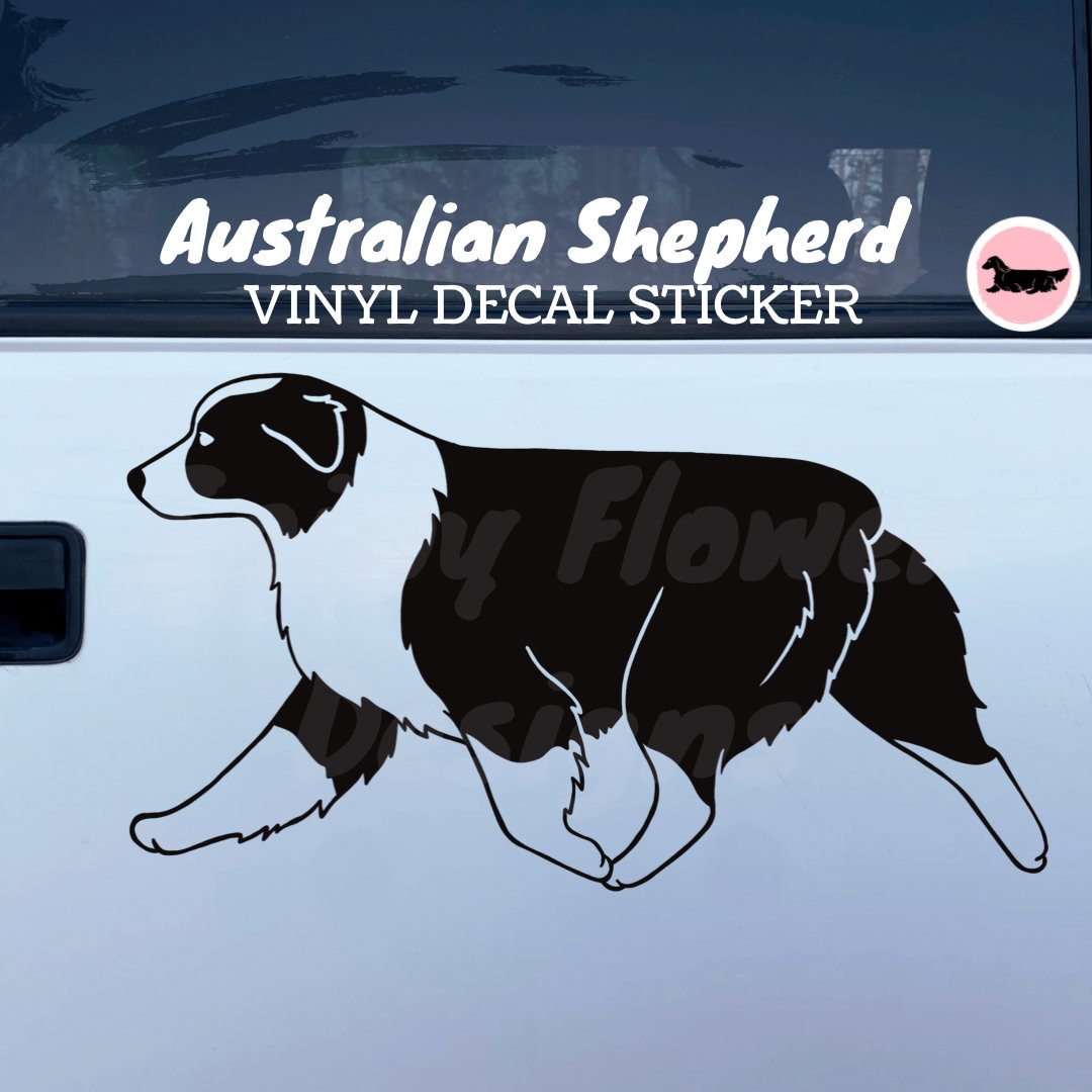 Australian Shepherd Dog Aussie Silhouette Vinyl