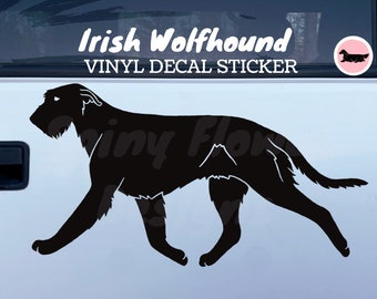 Irish Wolfhound Dog Vinyl Decal / Bumper Sticker