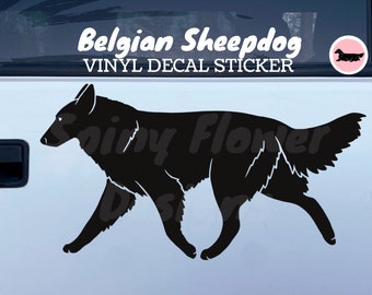 Belgian Sheepdog Groenendael Tervuren Dog Vinyl Decal / Bumper Sticker