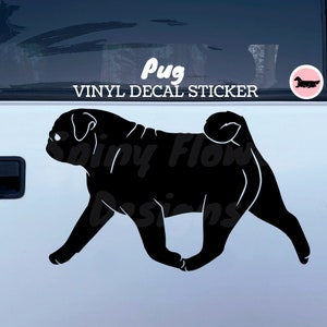 Pug Dog Vinyl Decal / Bumper Sticker