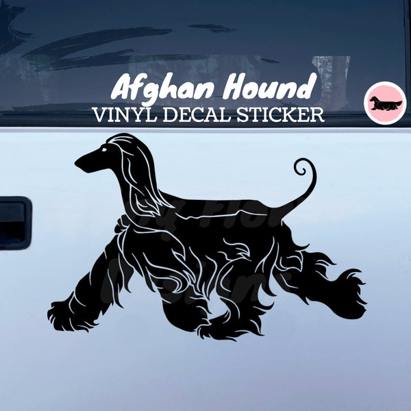 Afghan Hound Dog Vinyl Decal / Bumper Sticker