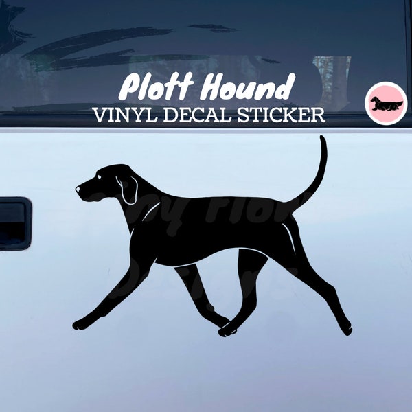 Plott Hound Dog Bench Vinyl Decal / Bumper Sticker