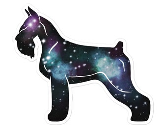 Galaxy Giant Schnauzer Dog Sticker