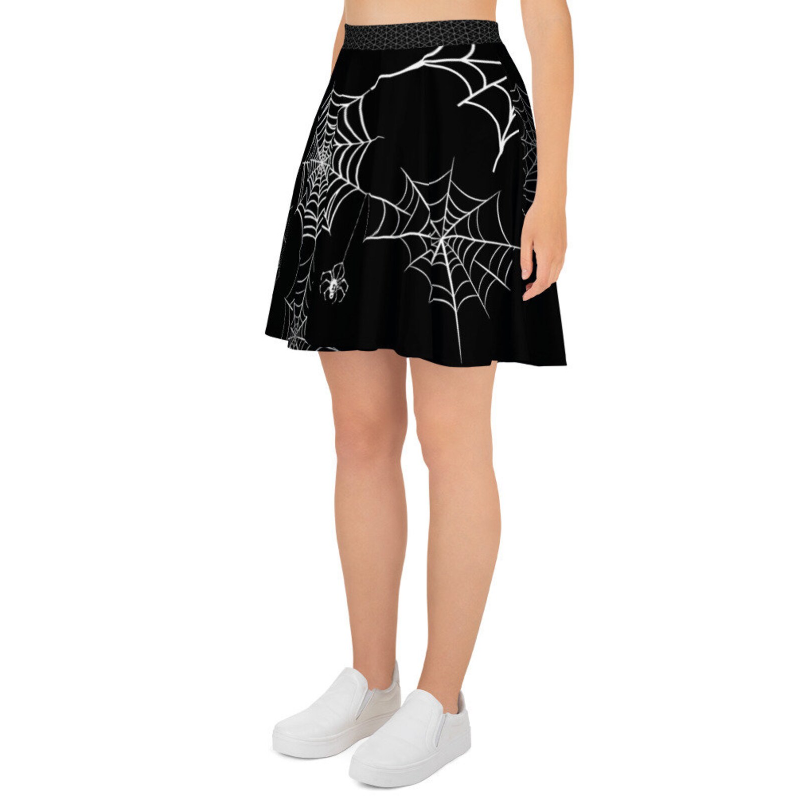 Spider  Print Skater Skirt Etsy