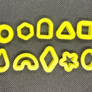 Stud Earring Polymer Clay Cutters, Set of 10, Jewellery Making, Craft Kit
