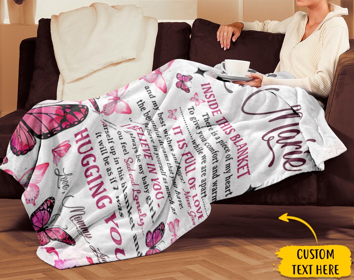 To My Daughter Blanket From Mom Personalized Blanket for Etsy