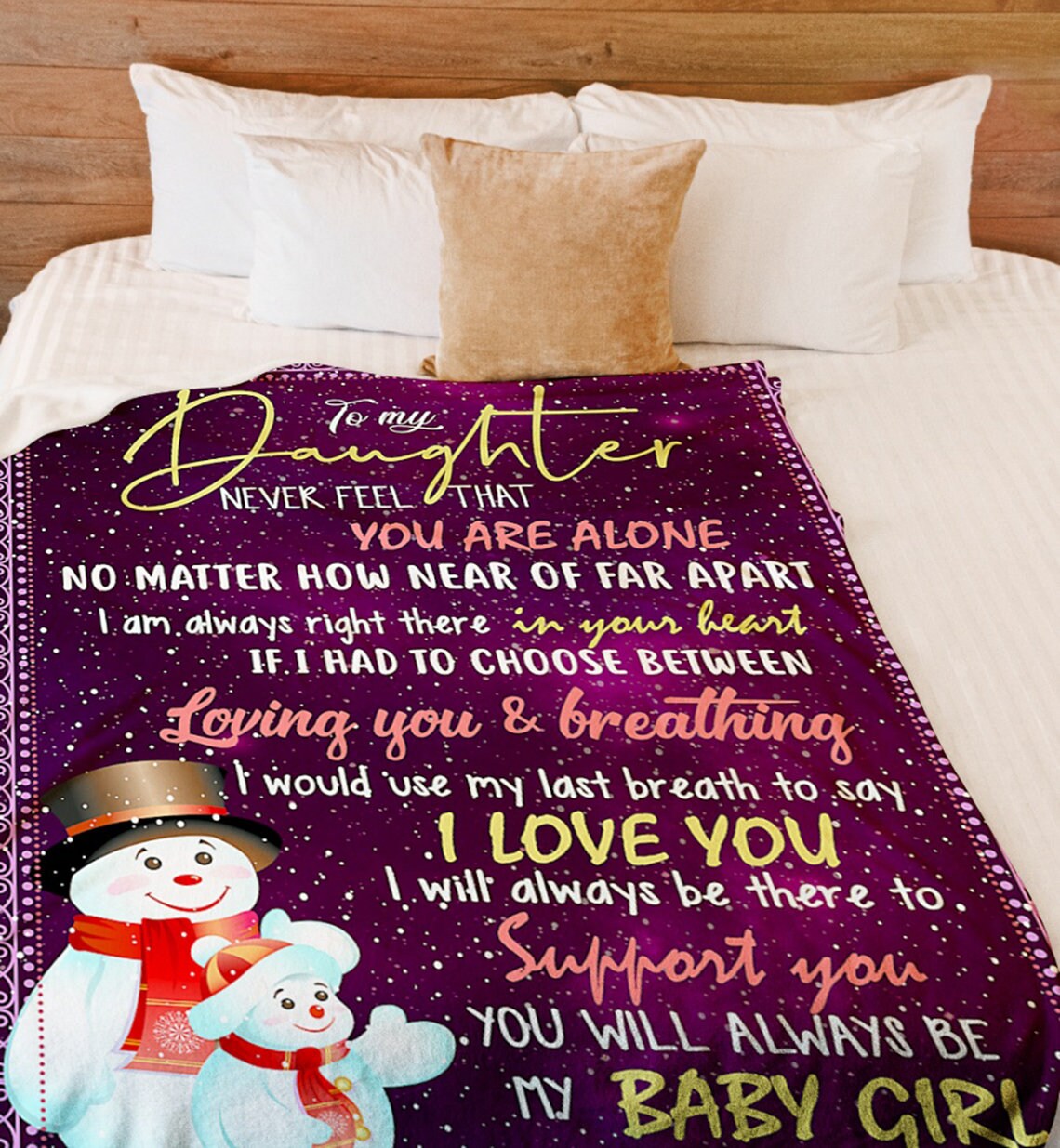To My Daughter Blanket From Mom And Dad Personalized Blanket Etsy
