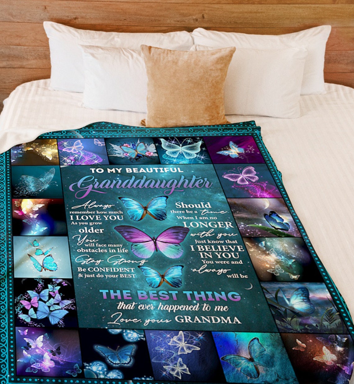 Personalized Blanket To My Granddaughter From Grandma Custom Etsy