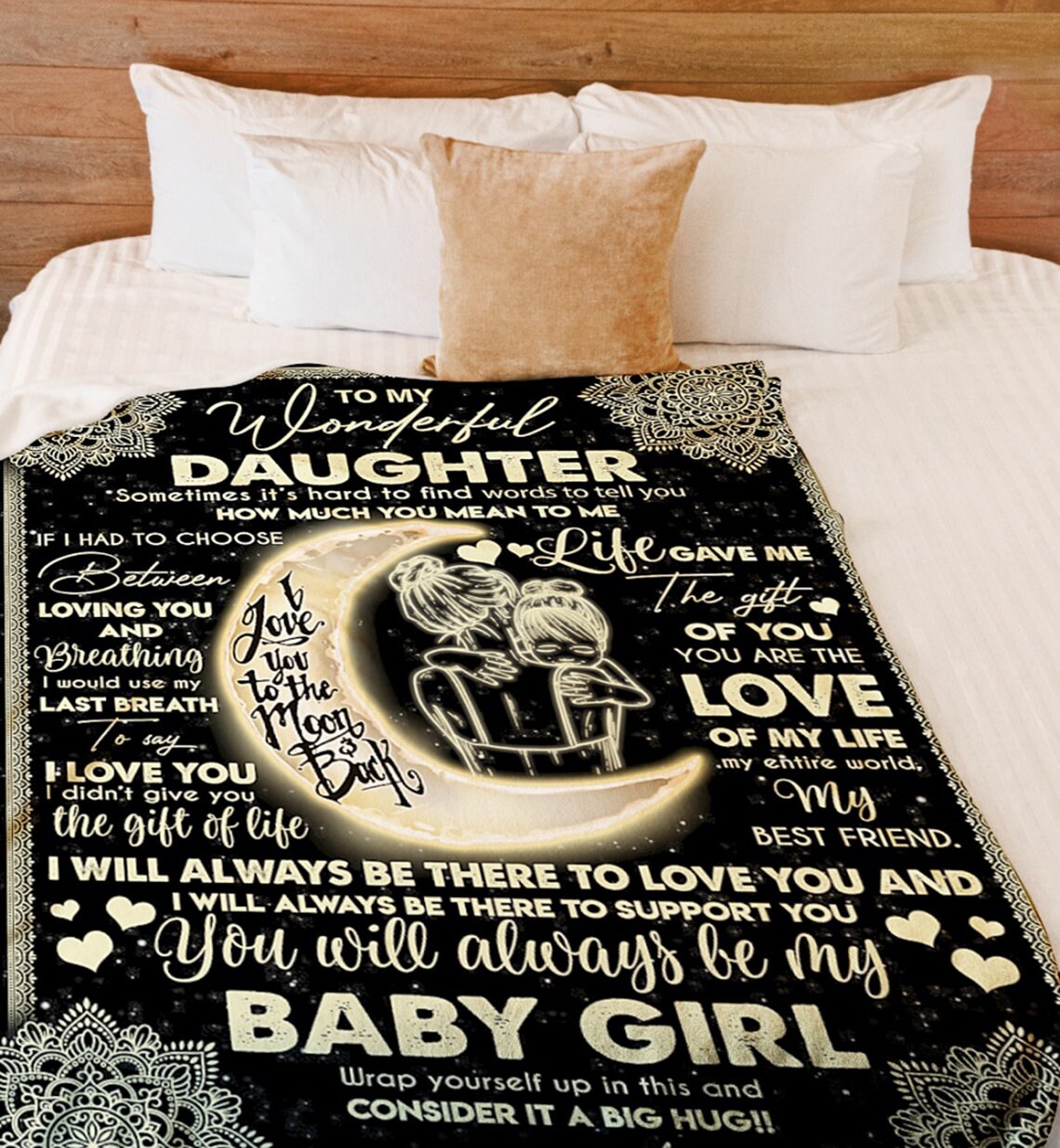 To My Daughter Blanket From Mom And Dad Personalized Blanket Etsy