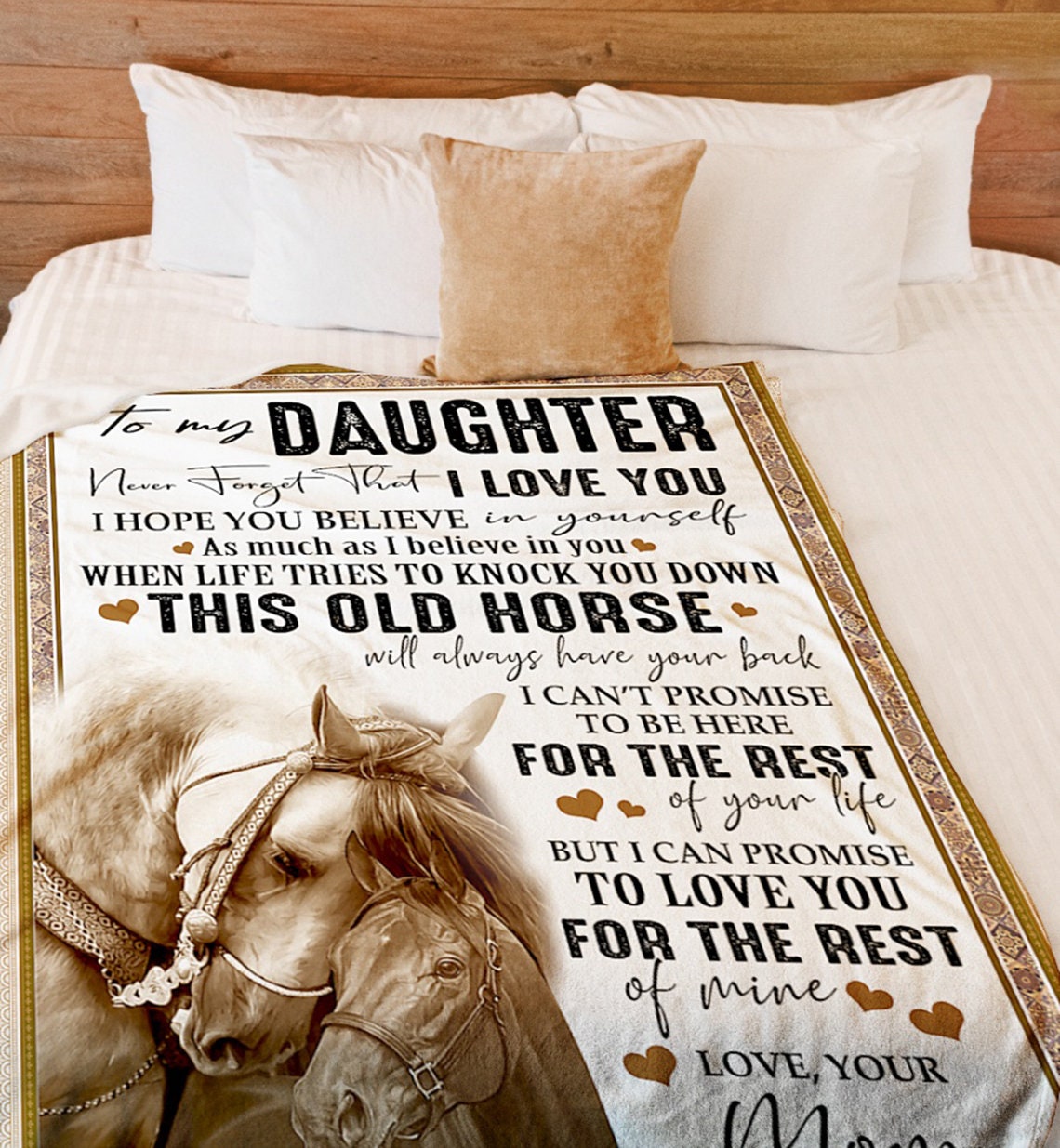 To My Daughter Blanket From Mom And Dad Personalized Blanket Etsy