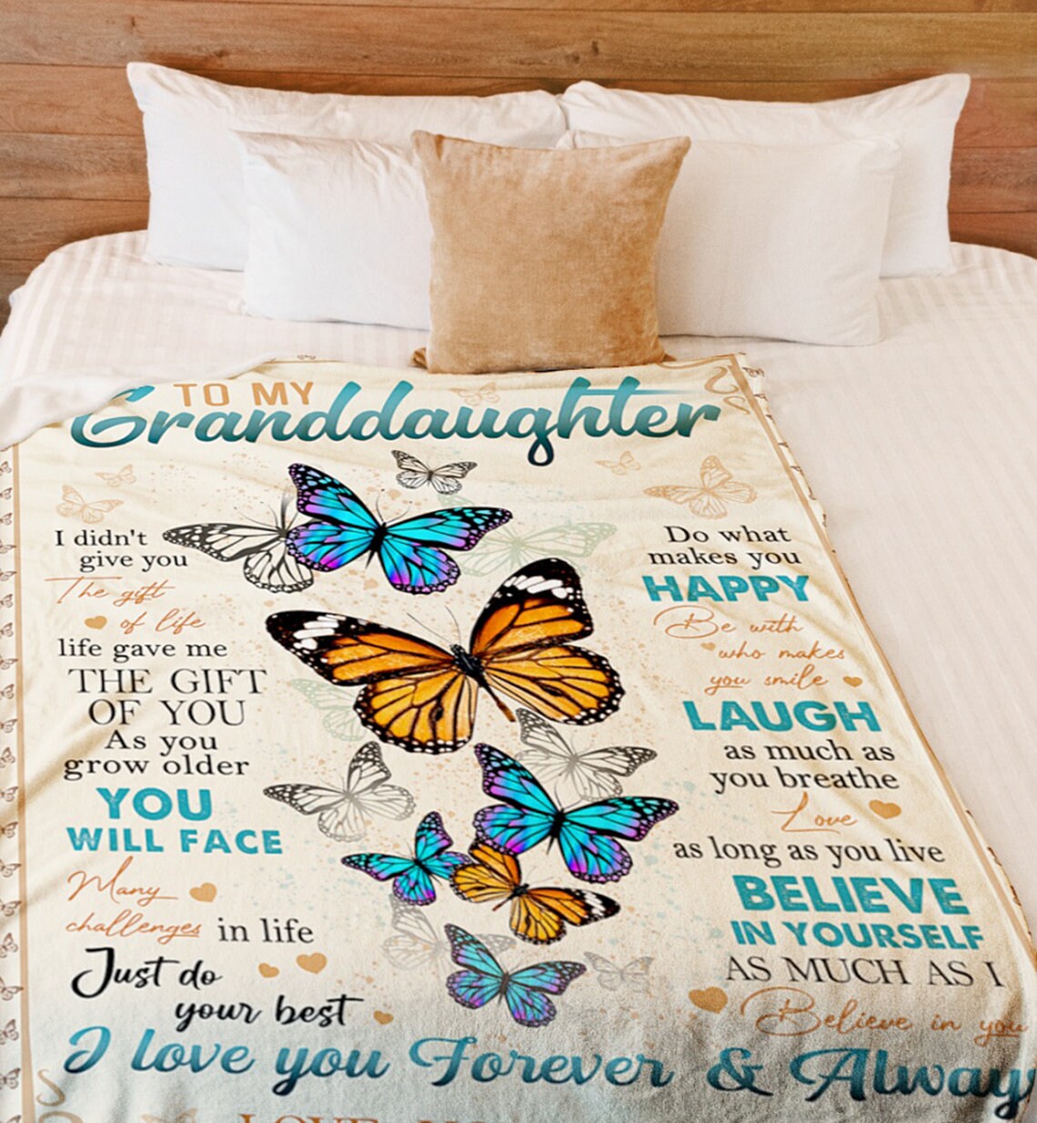 Personalized Blanket To My Granddaughter From Grandma Custom Etsy