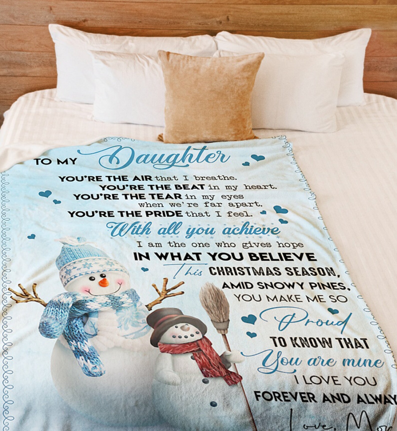 An meine Tochter Decke von Mama und Papa personalisierte Etsy