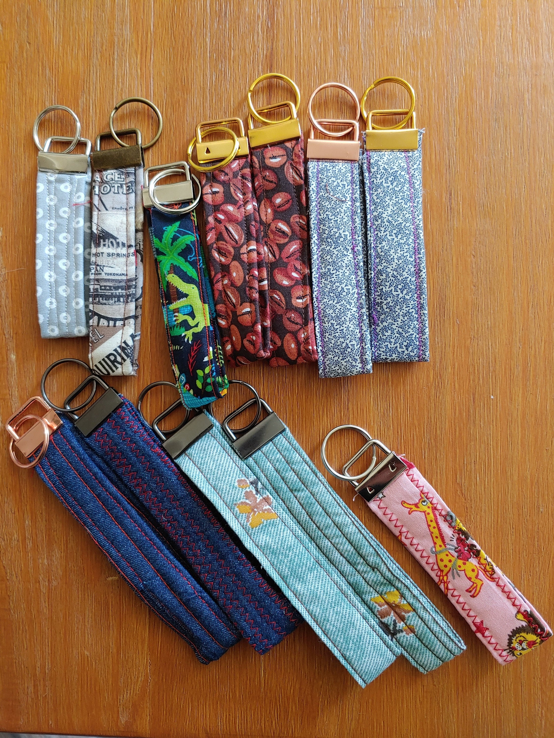 Cloth Keychain Wrist Straps/key Fobs Etsy