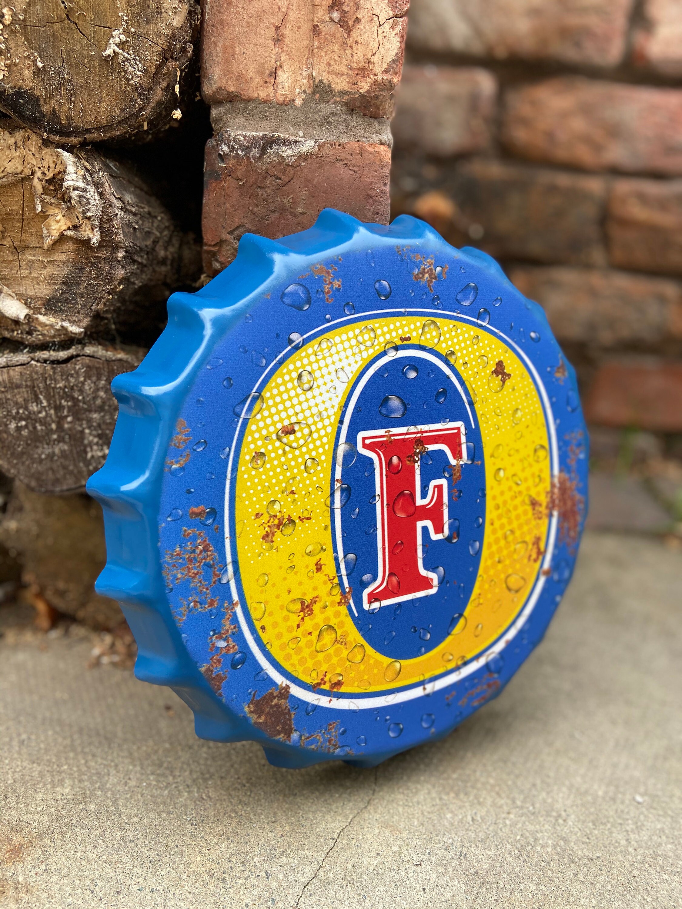 LARGE wall hanging bottle top. 30cm round. Made from recycled Etsy