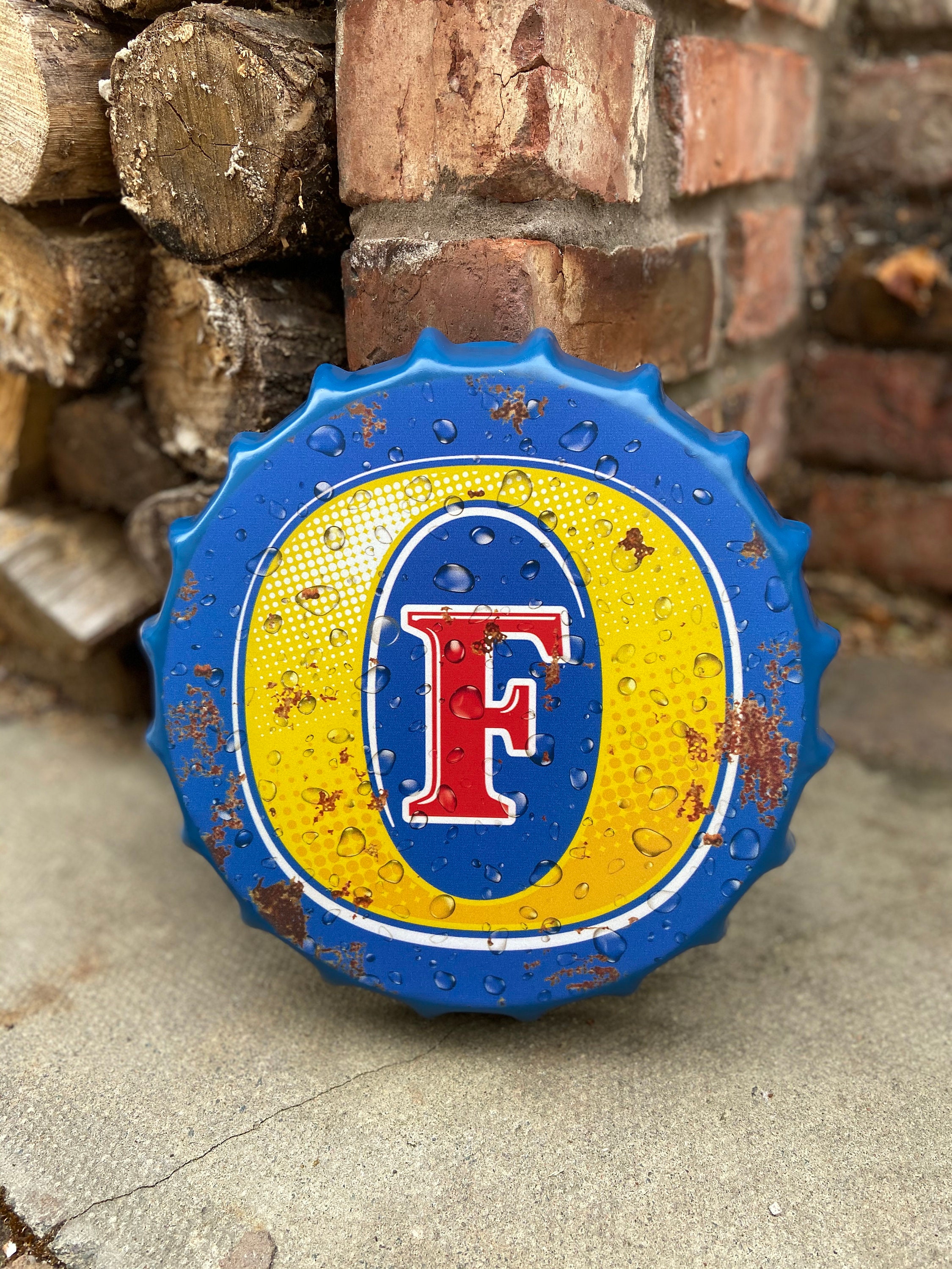 LARGE wall hanging bottle top. 30cm round. Made from recycled Etsy