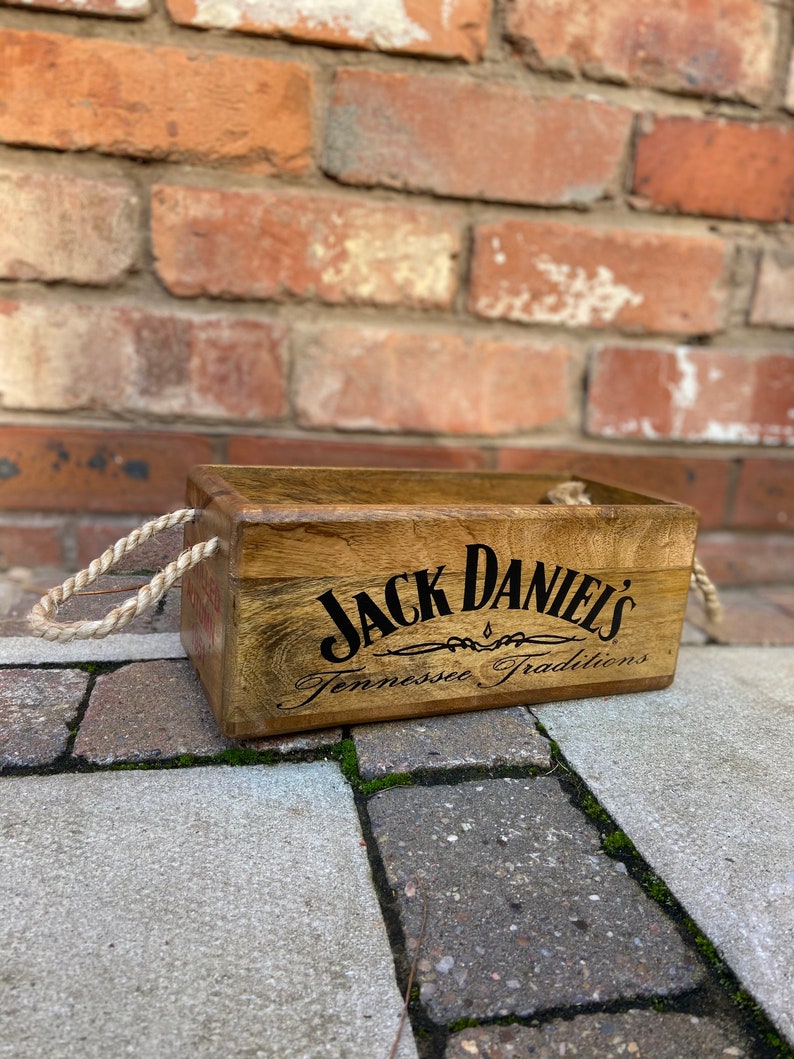 Solid Wooden Storage Box With Rope Handles Tennessee Etsy UK