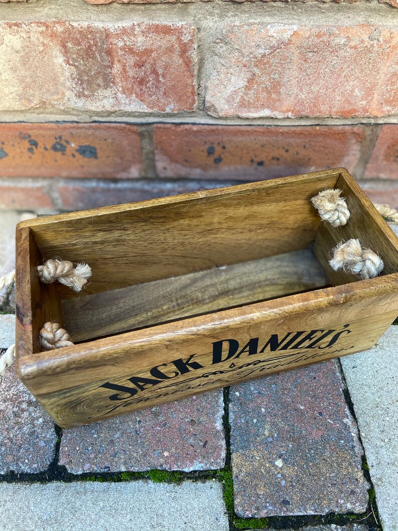 Solid Wooden Storage Box With Rope Handles Tennessee Etsy UK