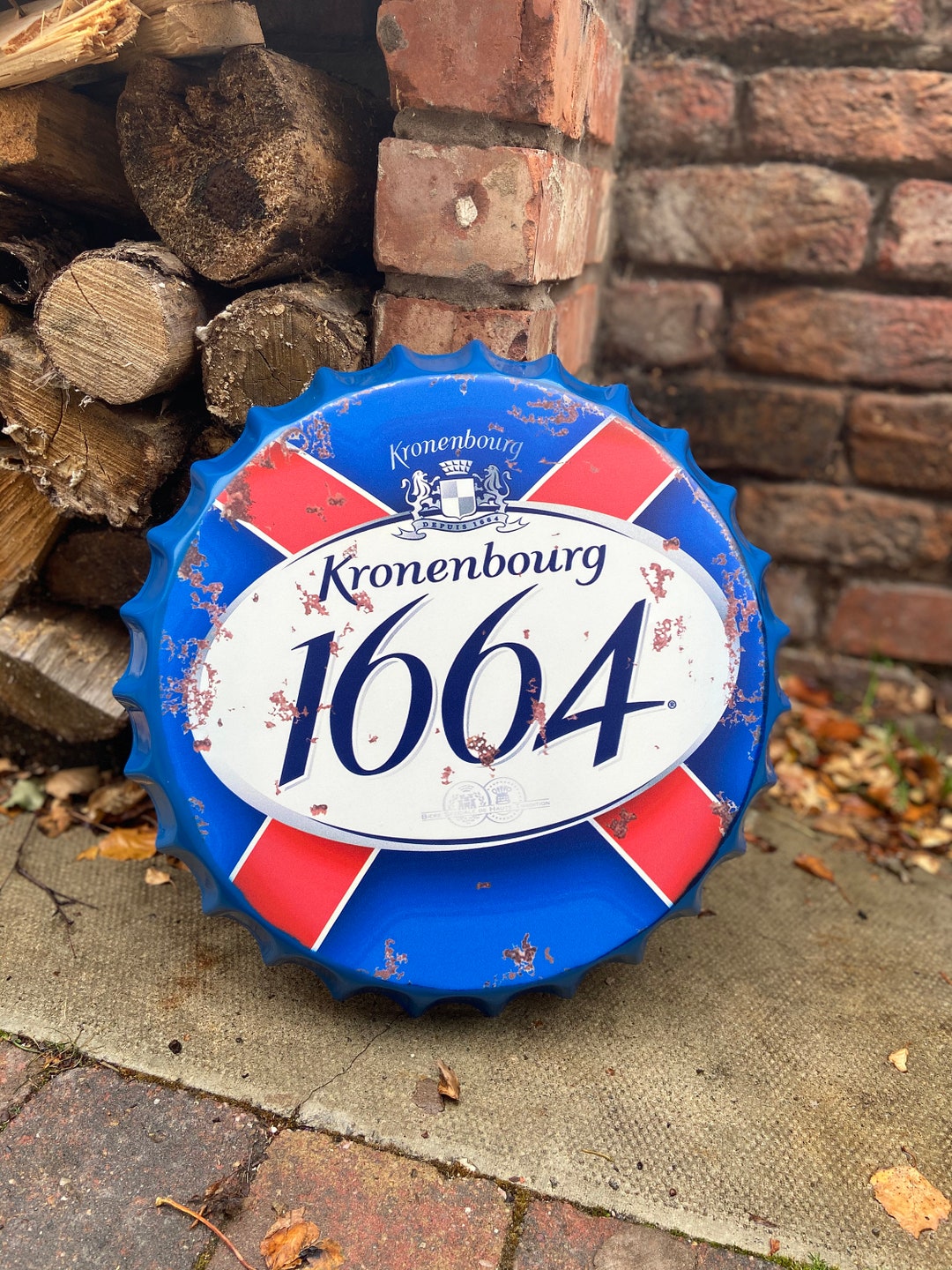 Large Wall Hanging Bottle Top. 30cm Round. Made From Recycled Etsy UK