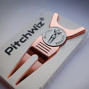 Pink PitchWiz Pro II Rose Gold Special Edition w/ Embossed Marker Golf 4in1 Tool