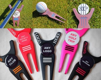 Personalised PitchWiz 4 in 1 Golf Tool - Golf Club Rest, Ball Marker, Pitch Mark Repair/Divot Tool, Putting Aid Xmas Gifts